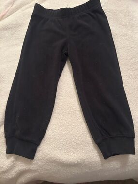 Carter's Black Fleece Joggers 2T